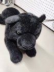 Fao Schwarz Black Panther Cat Plush Stuffed Animal Laying Down