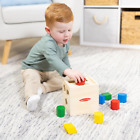 Melissa   Doug Shape Sorting Cube - Classic Wooden Toy With 12 Shapes Classic Ki