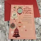 Merry Christmas For A Daughter   Family Love 5 5   x8    Religious Greeting Card