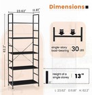 5 Tier Modern Bookshelf For Home Office Metal Frame Book Shelf  Bedroom Bookcase