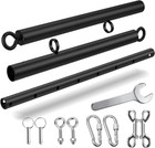 Expandable Pilates Spreader Bar Kit  Heavy Duty Stainless Steel Adjustable Train