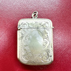 Vintage Silver Plated Repousse Vesta Case Match Safe