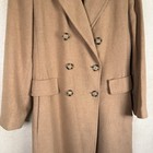 Fleurette Tan Camel Hair Double Breasted Overcoat Size Small 2-4