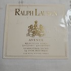 New Ralph Lauren Avenue Hemstitch White Linen cotton King Size Fitted Sheet Vtg 