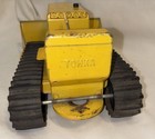 Vintage Tonka Bulldozer     Yellow Pressed Steel Toy With Rubber Tracks 