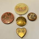 Lot 5 Vtg Vanity Powder Compact Mirror Rex Fifth Ave Gold Tone Victorian-style