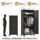 Home 2 Doors Metal Wardrobe Armoire Freestanding Armoire Wardrobe Closet Clothes