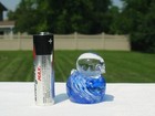 Vintage Blown Glass Blue Bird Gusum Sweden Art Handmade Tiny Mini Itty Bitty Old