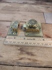 Antique Solid Brass Knob Victorian Vanity Cabinet Door Cupboard Slide Latch