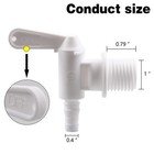 2 Pack Bottling Bucket Plastic Spigot  Replacement Spigot For 1 Inch  White2 