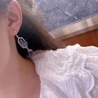 Women Retro Cloisonn   Workmanship Lotus Earrings Chinese Style Ethnic Pendant