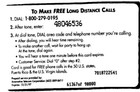 Vtg Promise Margarine 10 Minutes Long Distance Phone Calling Card Collectible