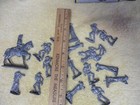 18 Lead Soldiers Vintage Horse Weapons Bugle Gun Rifle