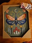 New Bp Home Textile Embroidery Yarn Woven Wall Art Wild Dragonfly  12  X 15  