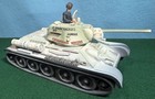 Britains Russian T-34 Tank Ww2 Winter Camo Retired