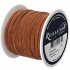 Suede Craft Lace Medium Brown 1 8  X 25 Yds  By Silver Creek Realeather 