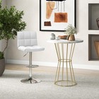 Bar Stools Set Of 1  Modern Pu Leather Height Adjustable Barstools With Back    