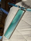 Vintage Green Slag Glass   Pewter Kaleidoscope With Sliding Oil Glitter Wand