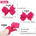 2  Baby Hair Clips Fully Lined Bows 1 Count  pack Of 40   20 Colors In Pairs 