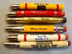 Lot Of 6 Vintage Advertising Bullet Pencils Montana Wyoming North South Dakota