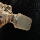Czechoslovakia Signed Pink Cut Glass Perfume Bottle