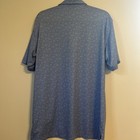 Dunning Men   s Golf Polo Periwinkle Palm Tree Floral Size Medium