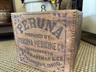 Antique Wooden Crate Peruna Medicine Hartman Columbus Ohio Apothecary Tonic Box