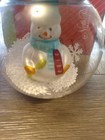 Snowman In A Glass Snow Globe Christmas Tree Ornament Blue Top 2011 Jc Penney