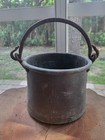 Antique Copper Cauldron Bucket Wrought Iron Handle Nice Vintage Nice Pantina 