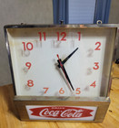 Vtg 60 scoca Cola Fishtail Clock Working 100  Original Needs New Cord  See Pics 