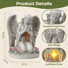 Solar Angel Garden Statue Outdoor Decor Cemetery Decorations For Grave Praying