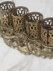 Vintage Sam Fink Sf Gold Tone Filigree 4 Lipstick Holder Vanity Mcm Hollywood
