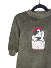 Vintage Little Big Dogs Fleece Romper Embroidered Size 2t-3t Rare