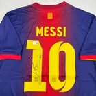 Autographed signed Lionel Leo Messi Fc Barcelona Soccer Jersey Beckett Bas Coa