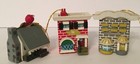 Vintage 1977 Kurt S Adler Lot Of 12 Wooden Christmas Tree Houses Ornaments