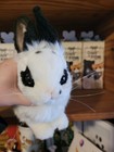 Hansa White black Rabbit Stuffed Animal New With Tags
