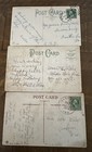 Lot Of 3  large Letter    Happy Birthday   antique Greetings Postcards c516