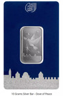 Holy Land Mint 10-gram Silver Dove Of Peace Bar In Assay Card - Free Shipping