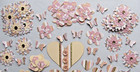 Handmade Paper Flower Heart Butterfly Embellishments 106 Scrapbooking Journals