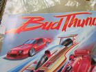 Bud Thunder Budweiser Beer Poster Bud King Of Beers Nascar Indy Racing Vtg