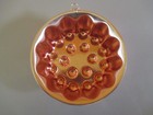 Vtg 4 Cup Copper Color Dimpled Bubbled Round Jello Mold