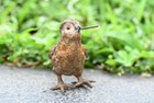 Antique 1900s Austrian Vienna Cold Painted Bronze Figure Of Chick With Stem