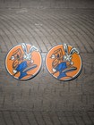 Blink 182 Bunny Round Sticker X2