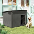 Domi Outdoor indoor Large Dog House W lock Door removable Roof weatherproof