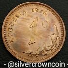 Rhodesia Zimbabwe 1 Cent 1976  Km 10  Bronze One Penny Coin  H