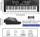 Teclado Electr  nico Piano De 61 Teclas En Negro Con Soporte Para Partituras  Mic