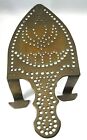 C 1800 Brass Hearth Trivet  Three-legged  Decorative Pierced Design