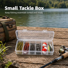 10 Pcs Clear Tackle Box Organizer  6 Grids Plastic Storage Container