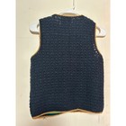 Vintage Leather Suede Crochet Patchwork Vest Boho Festival Folk Western 70s