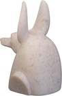 Rare Head Of Anubis God Of Afterlife  Handmade Statue Made In Alabaster Stone